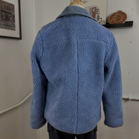 Alex Mill Blue Sherpa Work Jacket Medium - Picture 11 of 12